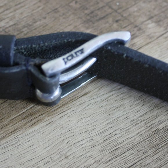 Vtg. Lands End Leather Belt with Silver Buckle 🌵36 - Picture 3 of 9